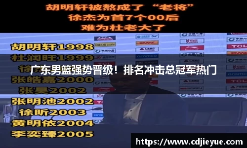 广东男篮强势晋级！排名冲击总冠军热门